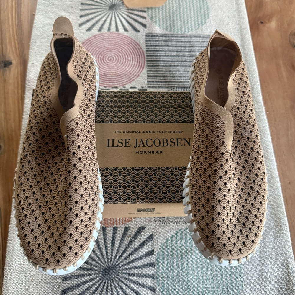 Ilse Jacobsen Brown Patterned Loafers